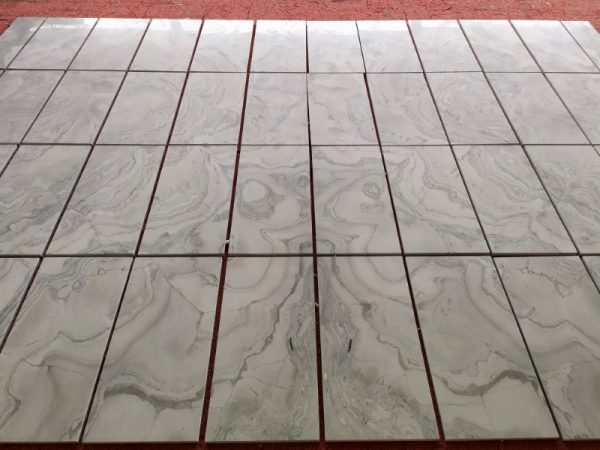 blueish grey marble tiles