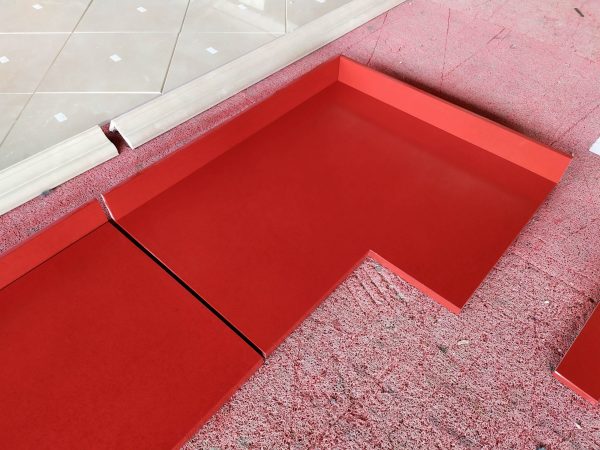 Red Artificial Quartz Stone Countertops and Vanity tops