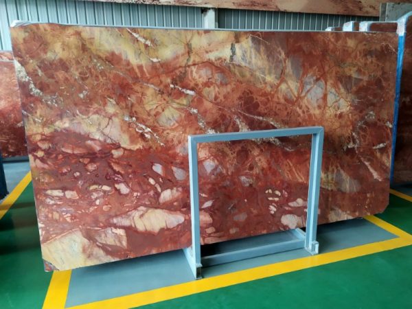 Sepia Skin red marble slabs