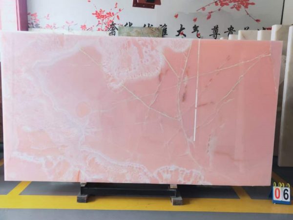 pink onyx slabs